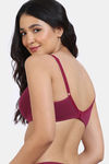 Zivame Maternity Padded Non Wired 3/4th Coverage Nursing Bra - Beet Red — thumbnail 3